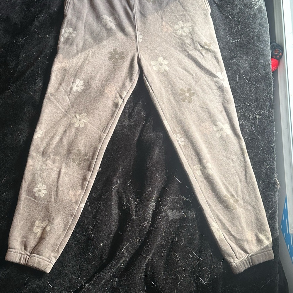 Kids Floral Gray Pants